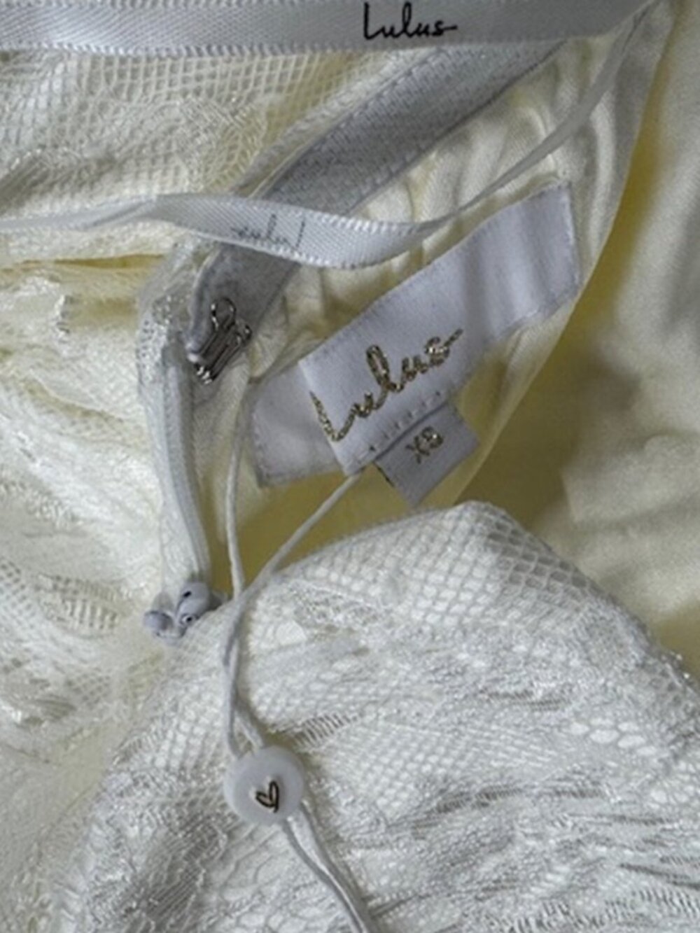 Lulus End With A Kiss White Floral Lace Strapless Tiered Maxi Dress​ NWT - Picture 6 of 8